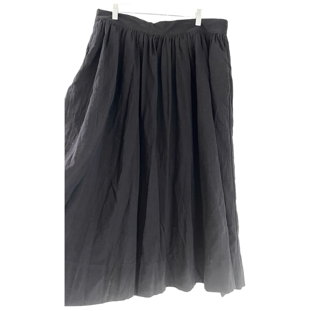 One Left! ❤️ NEW! Retro Full Pleated Black Midi Skirt - Picture 4 of 9